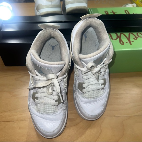 Air Jordan 4 retro GG white/sand color size 5Y - Picture 4 of 12
